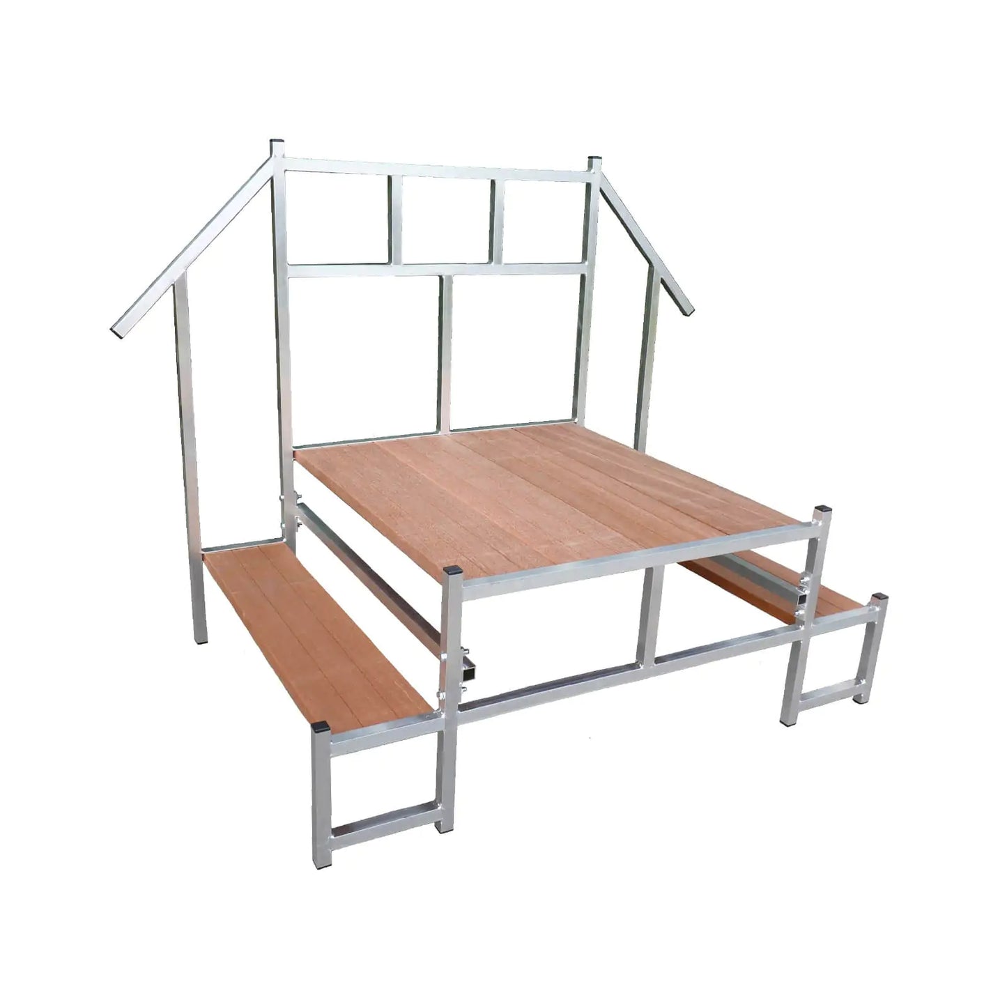 Schody aluminiowe do domów mobilnych z poręczą